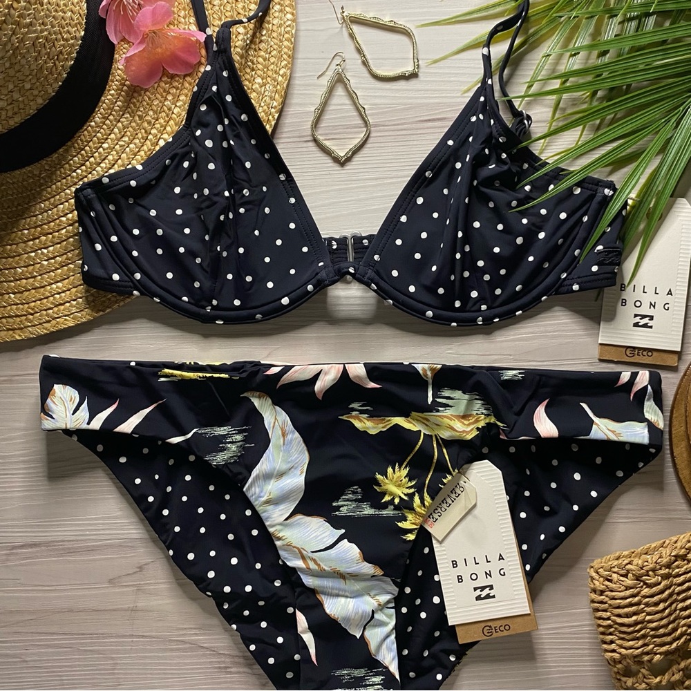 Billabong •• Reese Underwire Bikini Top | Reversible Floral Lowrider Bottom - Picture 10 of 16